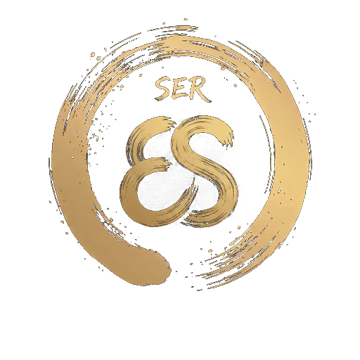 ES·SER — ensō dorado pintado a pincel